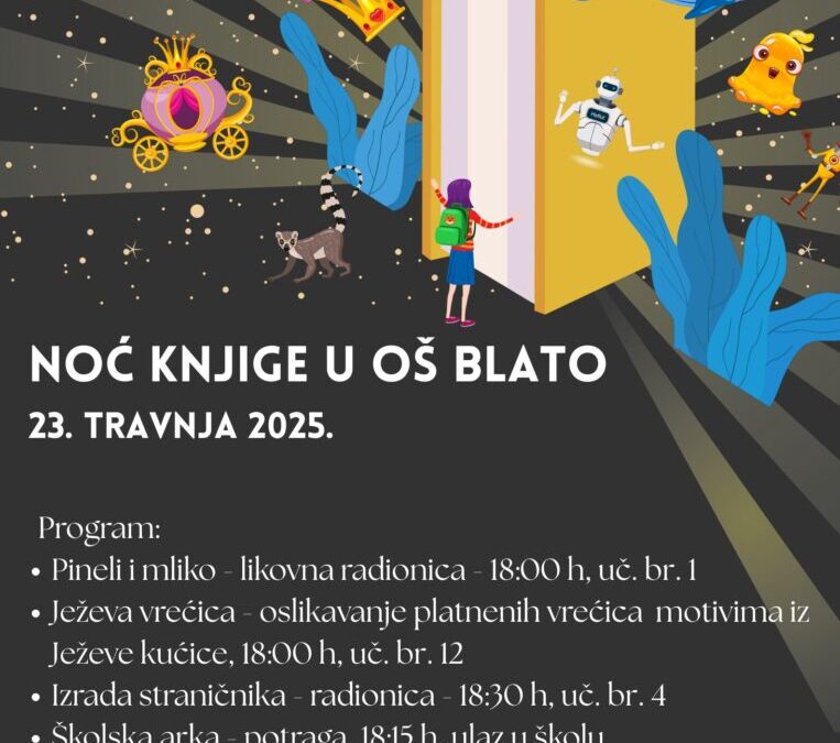 Noć knjige u Osnovnoj školi Blato