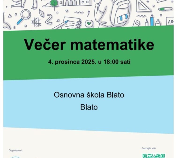 Večer matematike u OŠ Blato